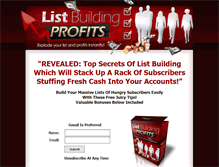 Tablet Screenshot of listbuildingprofits.opps4u.net